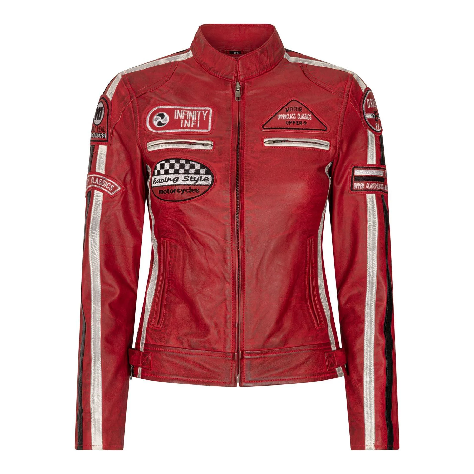 Women's Leather Motorcycle Biker Jacket