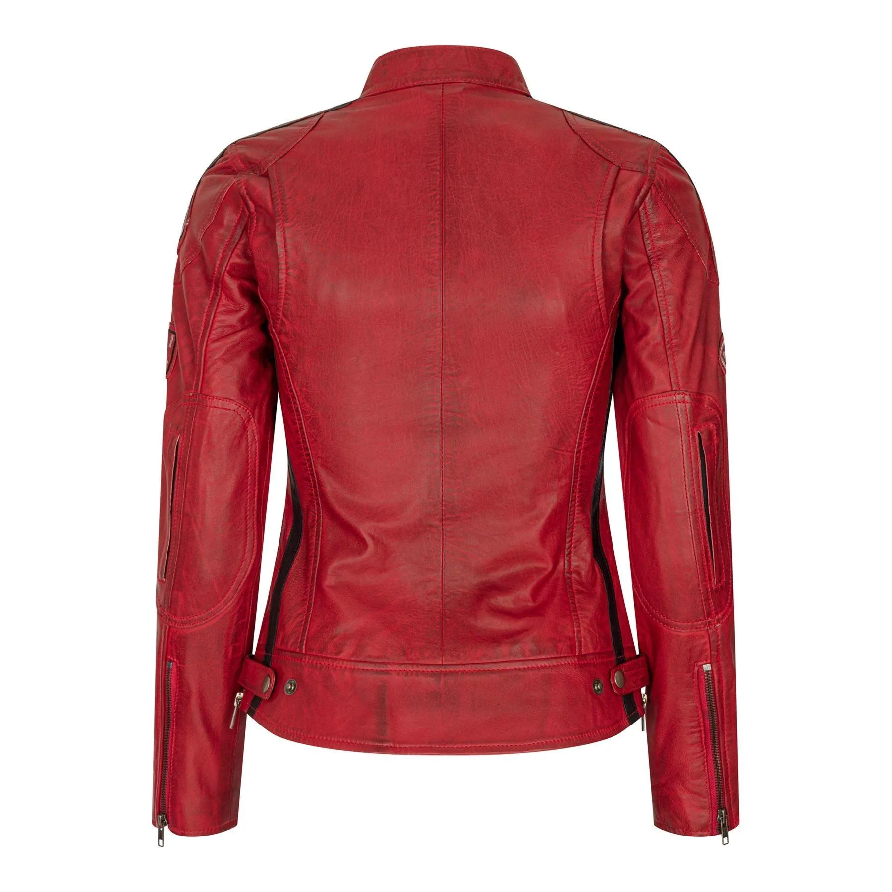 Women's Leather Motorcycle Biker Jacket