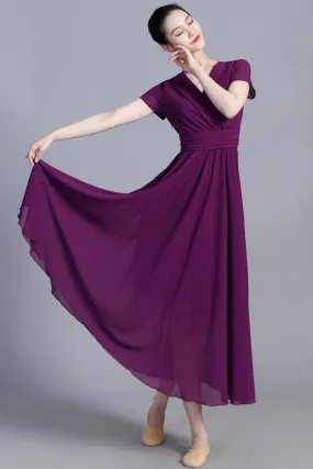 Women's Long Chiffon Dress, Dance maxi dress 3391