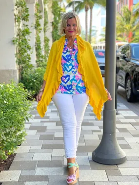 YELLOW RUFFLE WRAP