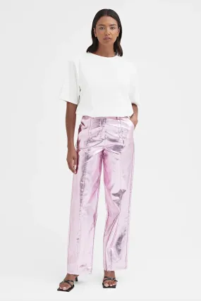 Zelda Trousers - Pink Metallic