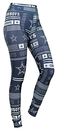 Zubaz NFL Women's Team Color Column Leggings, Lightweight Comfy Legging, Dallas Cowboys, X-Large